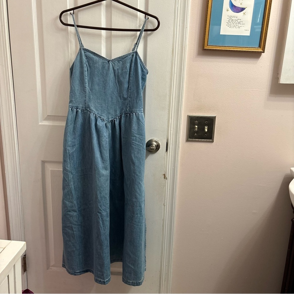 NWOT- Long denim dress